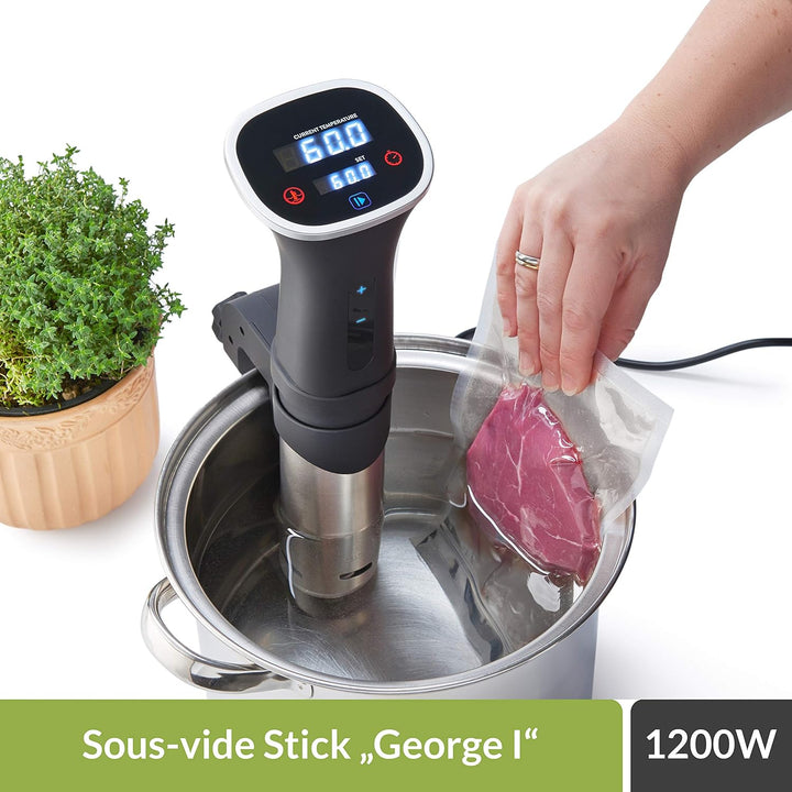 Sous vide Garer/Sous vide Stick "George I" 1200 Watt, 20-95°C von culivac, LED Touch-Display, Umwälz