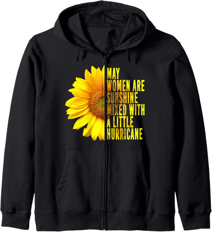 May birthday For Women Sunflower Funny Kapuzenjacke