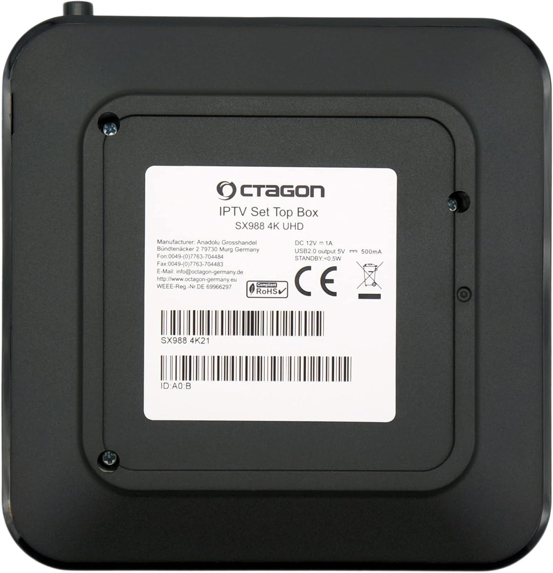 Octagon SX988 4K UHD H.265 HEVC Internet Smart TV Set-Top Box - Multi-Boot Receiver und Sat to IP TV