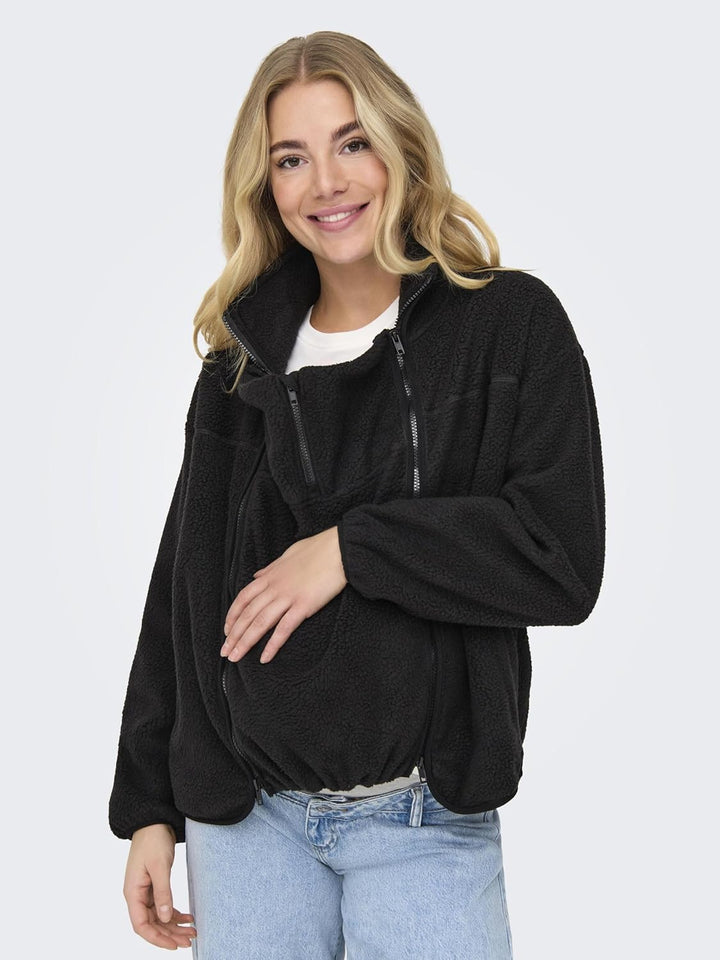 ONLY Female Teddyfell Jacke OLMmama,memberdays_cc,memberdays_cc_callout Teddyfell Jacke Schwarz XXL,