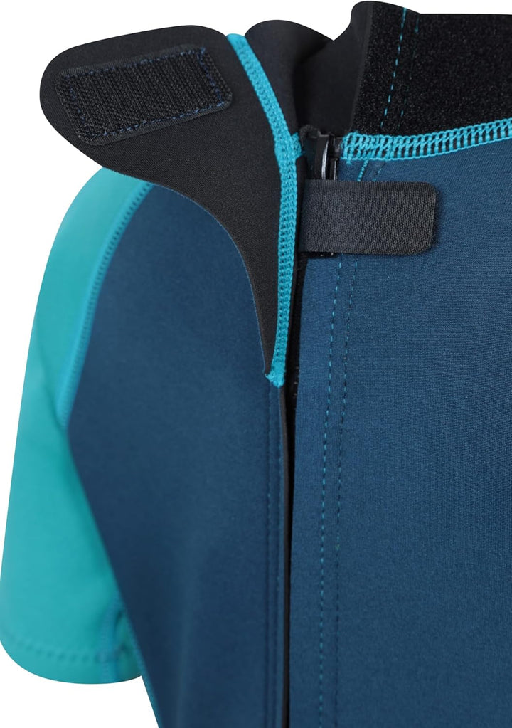 Mountain Warehouse Kurzer Kinder-Neoprenanzug - Körper: 2.5mm, Flache Nähte, mit Easy-Glide-Reissver