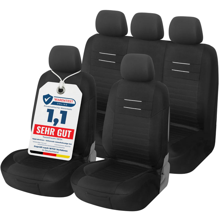 Upgrade4cars Auto-Sitzbezüge Set Universal Version 2026 | Autoschonbezüge Vordersitze &amp; Rückbank | A