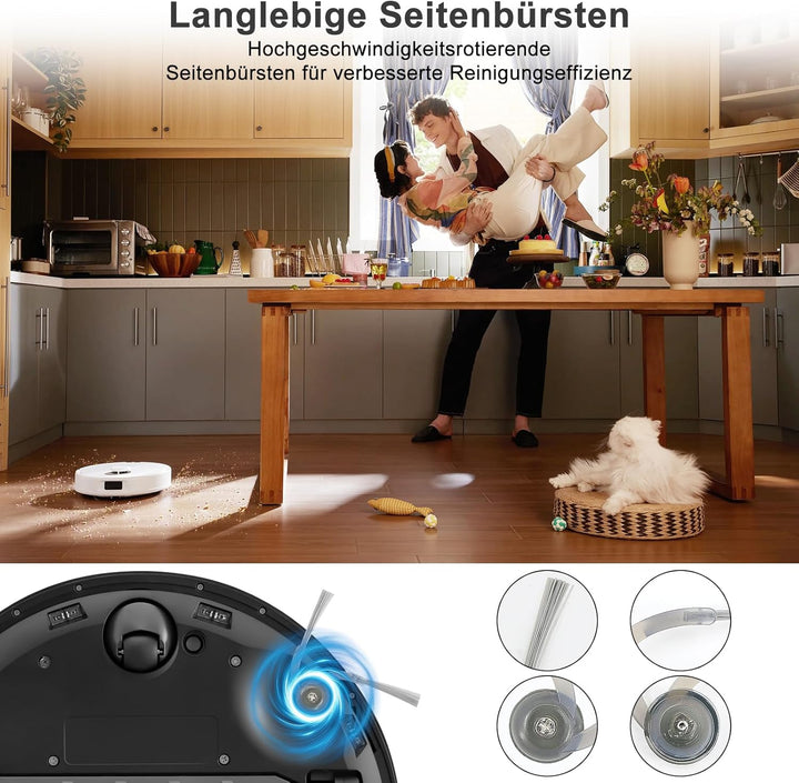 26 Stück Zubehör für Roborock QV 35A/QV 35S, QR 598/QR 798 Saugroboter, Ersatzteile mit 2 Hauptbürst