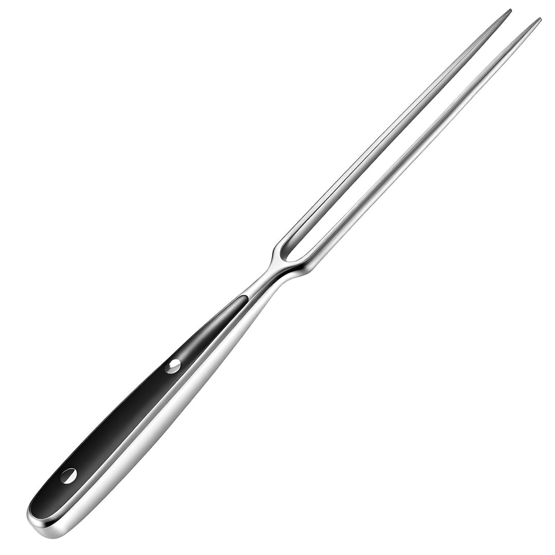 Profi Fleischgabel Edelstahl 30cm–Tranchiergabel Grillgabel für Braten &amp; BBQ Schwarz, Schwarz
