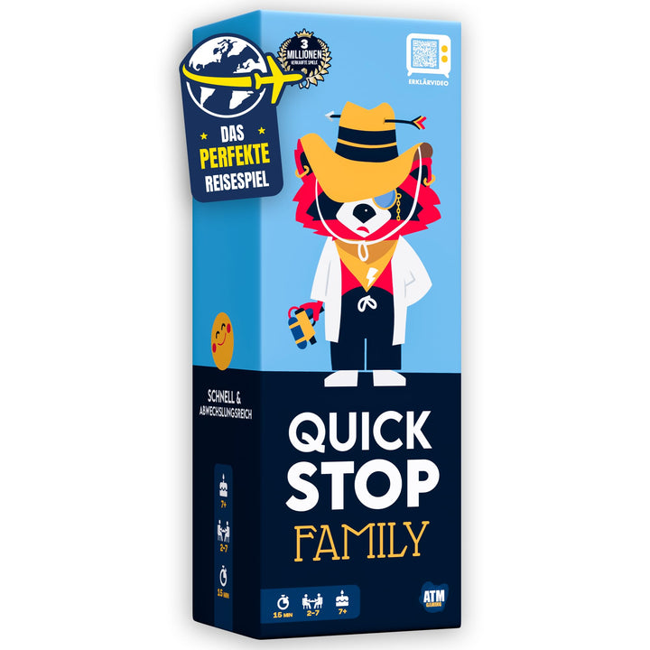 ATM Gaming QuickStop - Das Buchstaben-Duell - Familien-Edition - Kartenspiel für Kinder und Familien