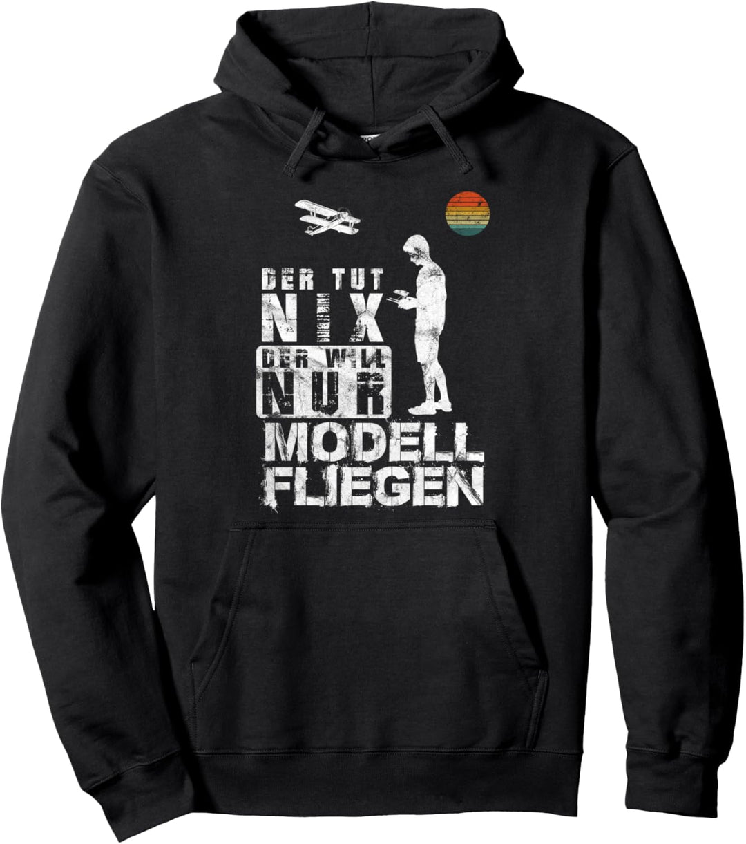 Evolution Modellflug Retro Vintage Modellflieger Drohne Pullover Hoodie