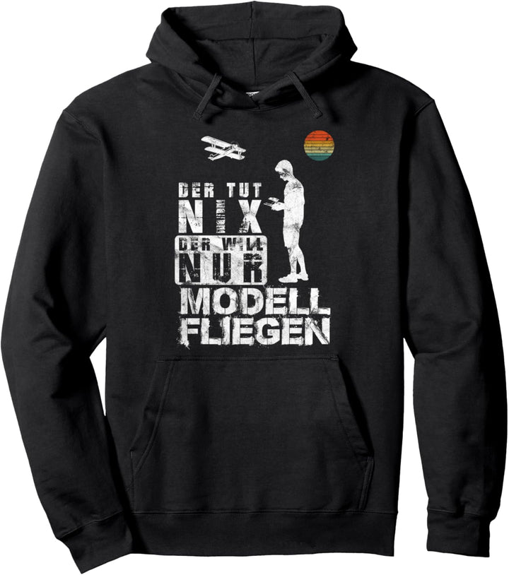 Evolution Modellflug Retro Vintage Modellflieger Drohne Pullover Hoodie