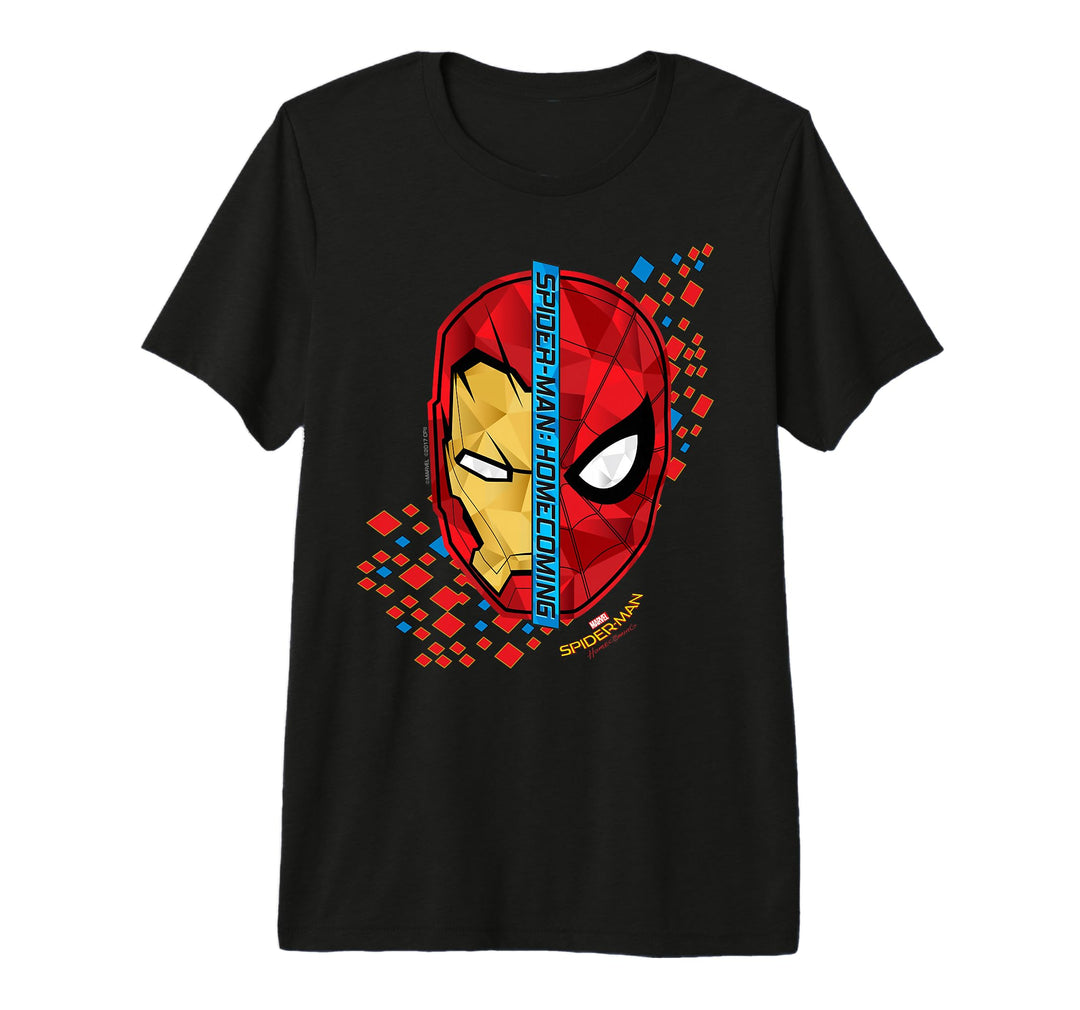 Womens Marvel Spider-Man Homecoming Iron Man Split Premium T-Shirt Large White