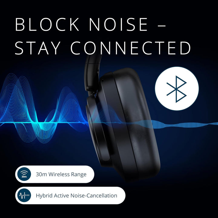 Kensington Hybrid C3550 EQ Bluetooth® Over-Ear-Headset mit Ohrmuschel-Bedienung, aktives Noise Cance