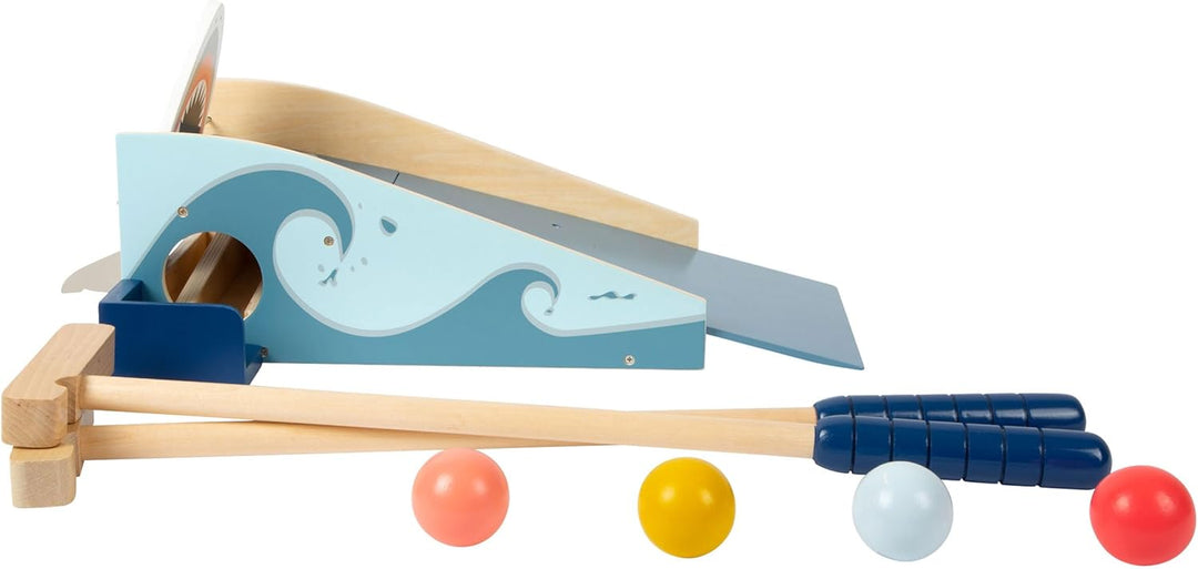 small foot Minigolf "Shark Attack" aus Holz, mit integriertem Schnapp-Mechanismus, ab 3 Jahren, 1158