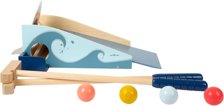 small foot Minigolf "Shark Attack" aus Holz, mit integriertem Schnapp-Mechanismus, ab 3 Jahren, 1158