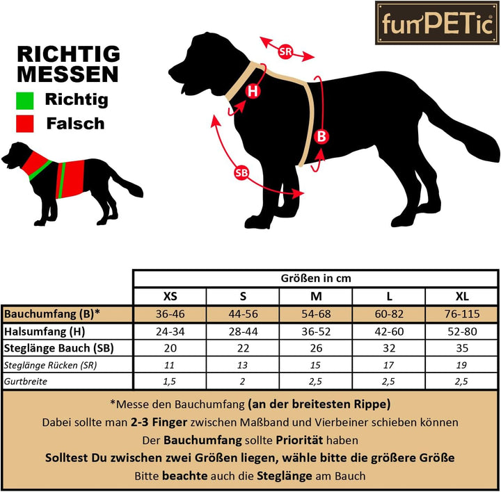 funPETic Hundegeschirr 2022 - Anti-Zug Geschirr, reflektierend, gepolstert und atmungsaktiv - Brustg