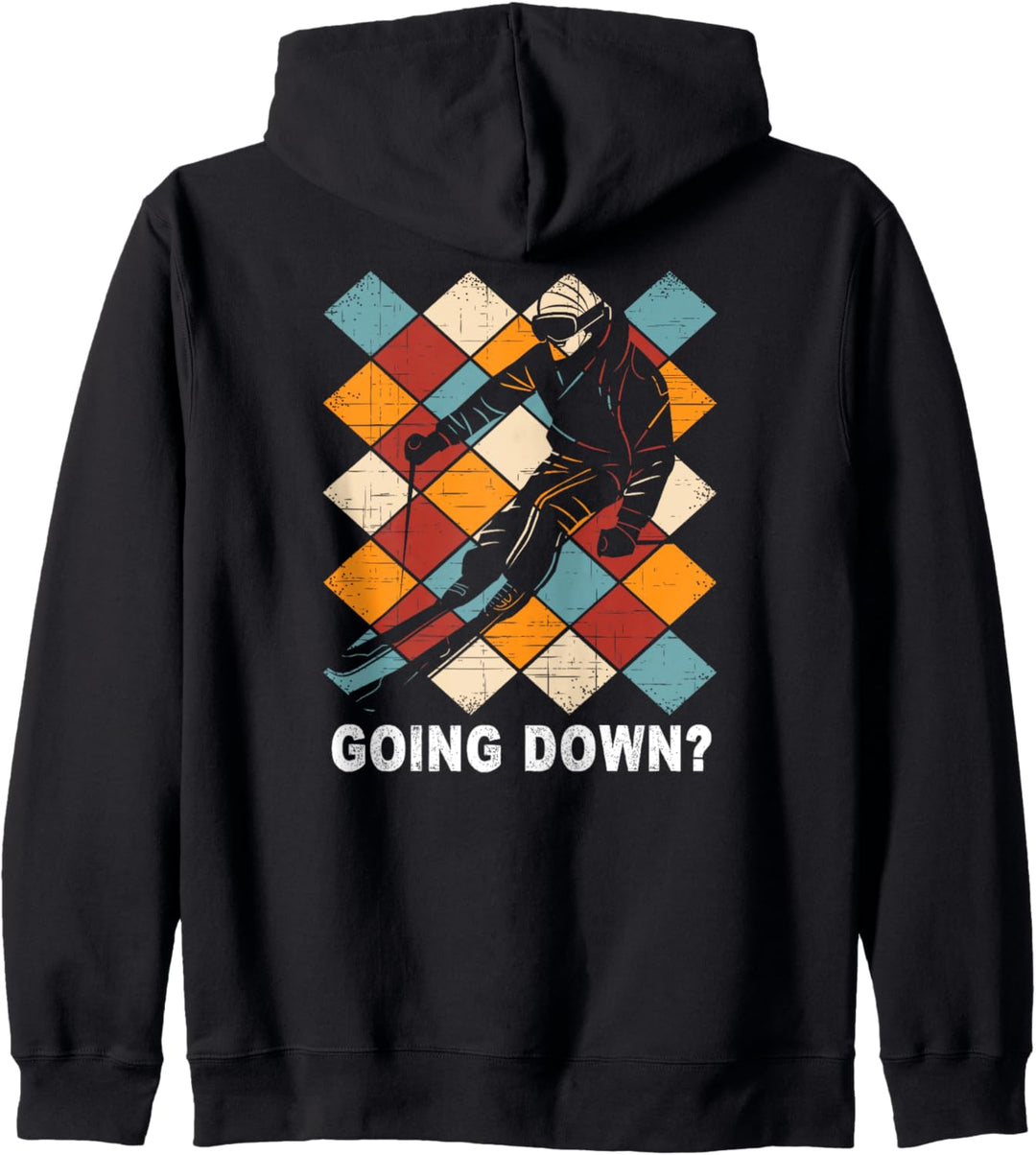 Lustiger Downhill Ski-Witz für Apres Ski Vintage Skifahrer Kapuzenjacke