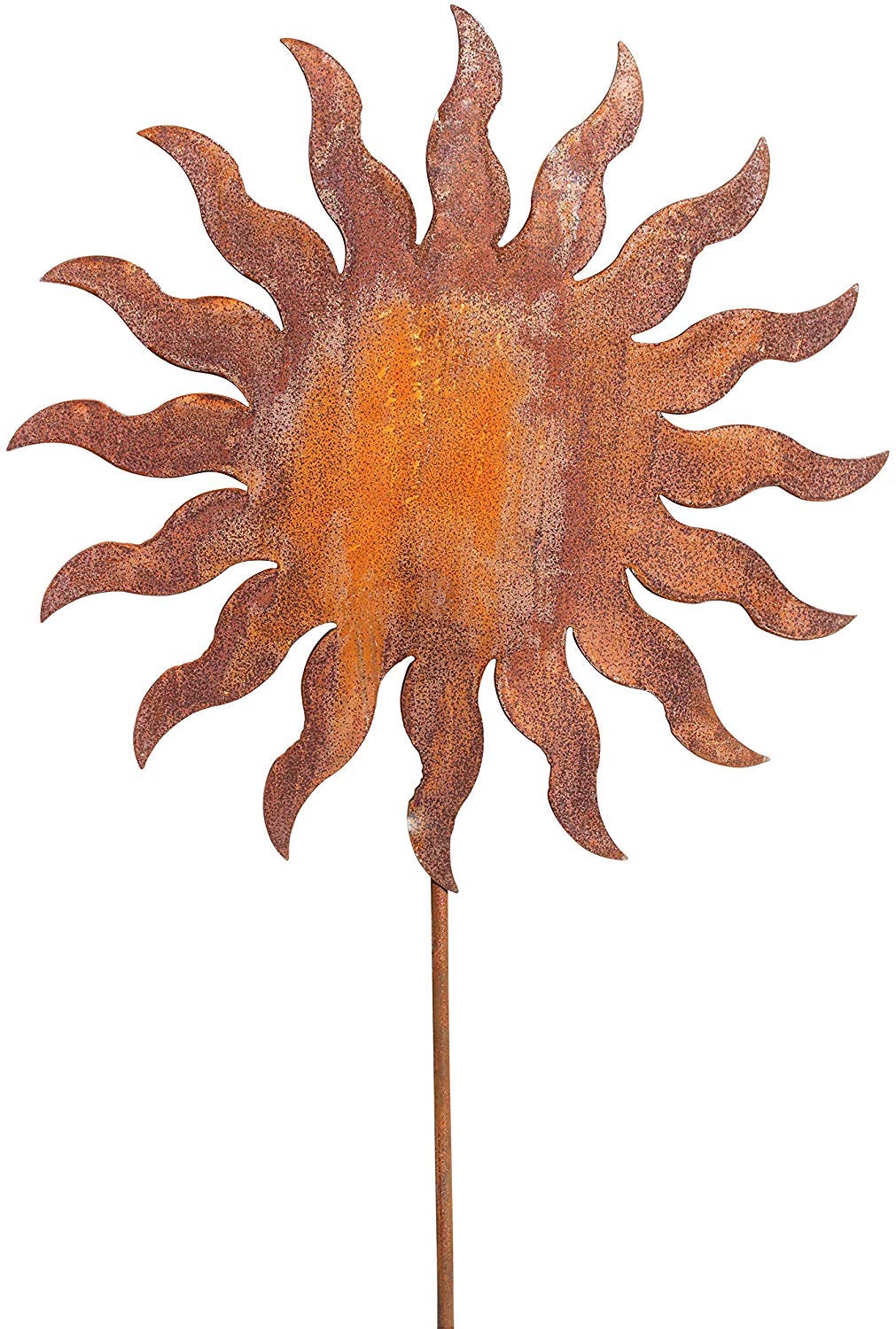 Bornhöft Gartenstecker Sonne 118cm x 30cm Metall Rost Gartendeko Edelrost Gross