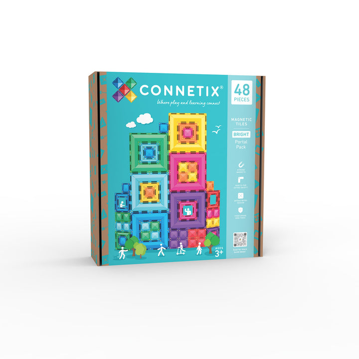CONNETIX Magnetische Fliesen Bright Portal Paket, 48 Stück