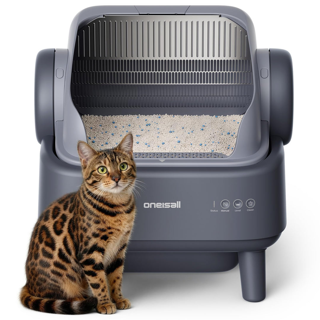 oneisall katzenklo selbstreinigend automatisch offen XXL grosse Katzen, katzenklo mit EaseClean™ Sys