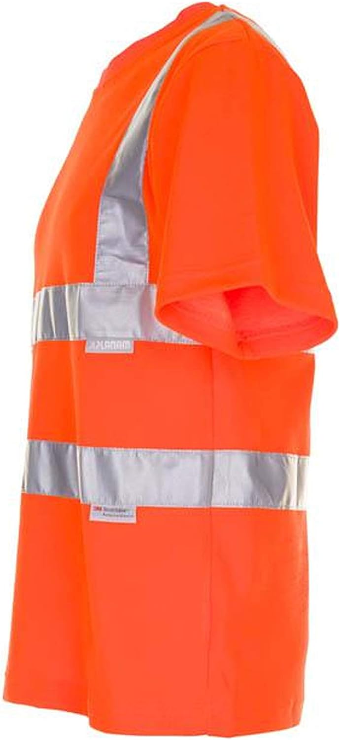 Planam Grösse XL Herren Warnschutz T-Shirt Uni Uni-orange Modell 2095 XL Uni Orange, XL Uni Orange