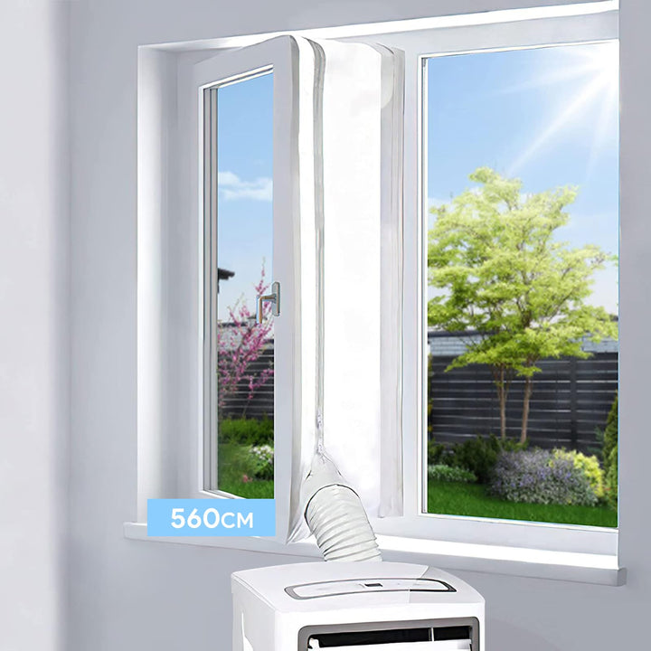EGNBU 560CM Fensterabdichtung für Mobile Klimageräte, Klimaanlagen, Wäschetrockner, Ablufttrockner,