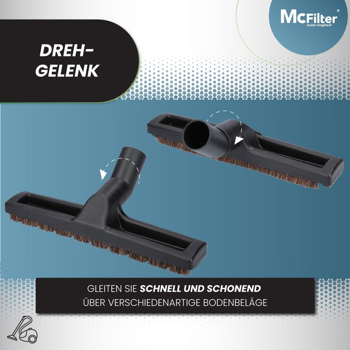 McFilter I Universal 32/35mm Hartbodendüse Staubsaugerdüse kompatibel mit Siemens, Bosch, AEG, Miele