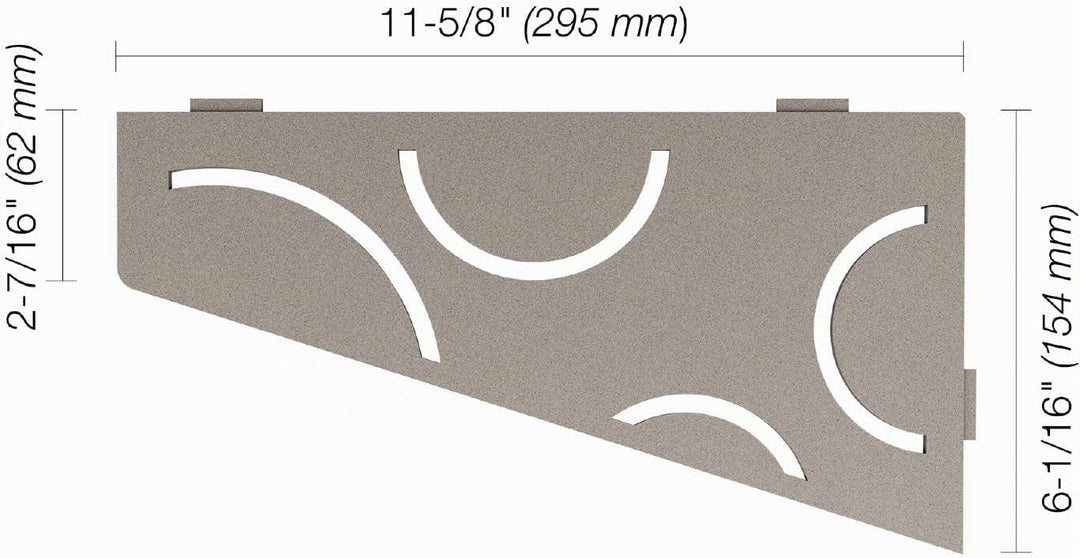 Schlüter SHELF-E-S3 Curve Steingrau, Steingrau