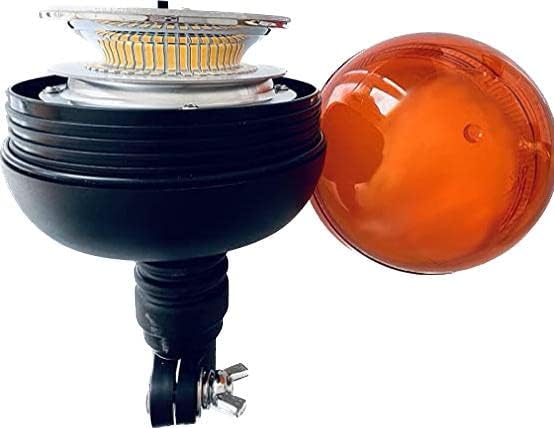 Rundumleuchte orange, Warnleuchte mit flexiblem Fuss LED 12V 24V Für Strassenver 3 Funktionen R65