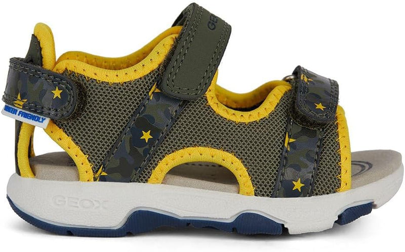 Geox B Sandal Multy Boy A Lauflernschuhe, Military Ochreyellow