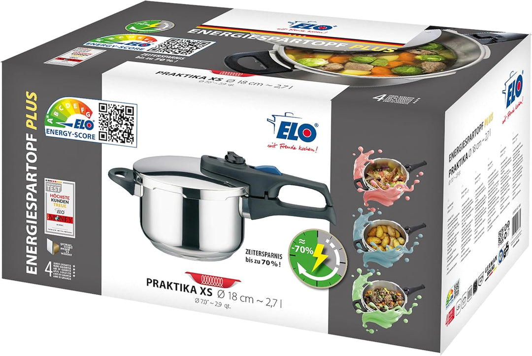 ELO 99388 Schnellkochtopf Praktika XS 2,7 Liter, 18