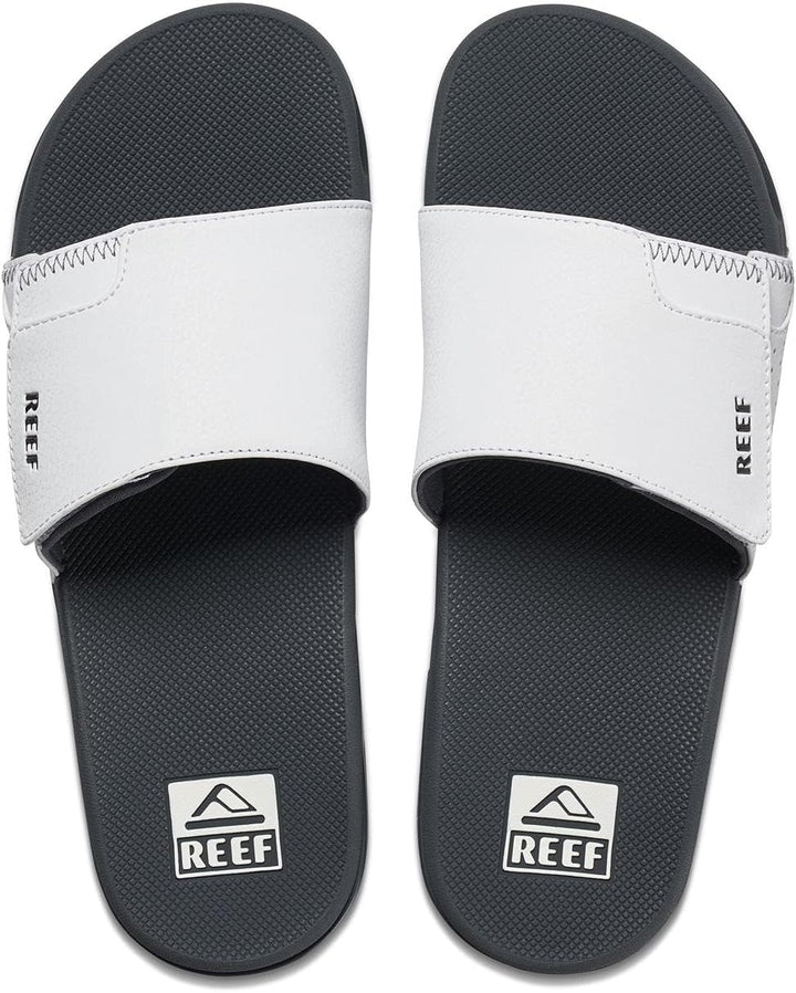 Reef Slipper Fanning Slide 47 EU Grau Weiss, 47 EU Grau Wei&#xDF;