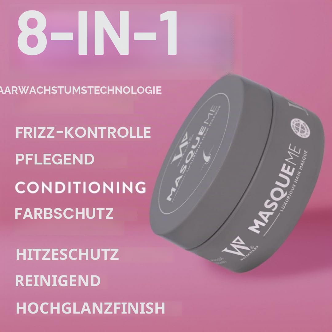 Watermans 8-1 Haarmaske Äusserst nährende Haarmaske mit Arganöl, Koffein, Rosmarin &amp; B3 B5, B6, C,E