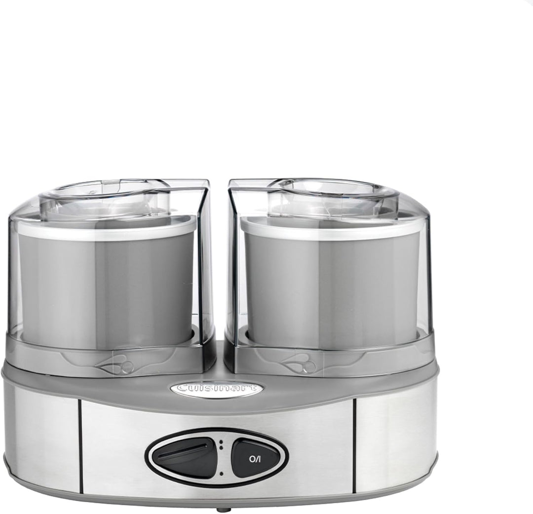 Cuisinart Eismaschine Ice Cream Duo inkl. 2 x 1L Eisbehälter um 2 Eissorten gleichzeitig zuzubereite