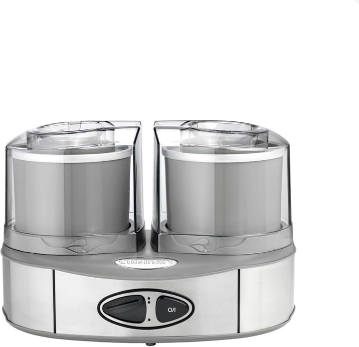 Cuisinart Eismaschine Ice Cream Duo inkl. 2 x 1L Eisbehälter um 2 Eissorten gleichzeitig zuzubereite