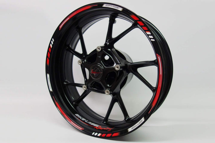 BIKE-label Felgenrand Aufkleber Racing Red 1000 GP Style Rot 710002