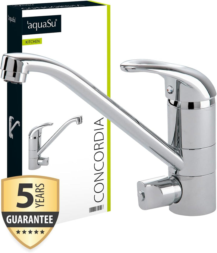 'aquaSu® Küchenarmatur Concordia | Wasserhahn Küche | Niederdruck Spültischarmatur mit Geräteanschlu