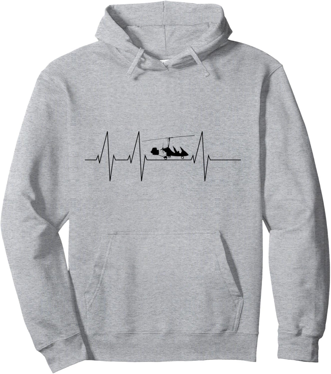 Herzfrequenz Tragschrauber Gyrokopter Gyrocopter Pullover Hoodie