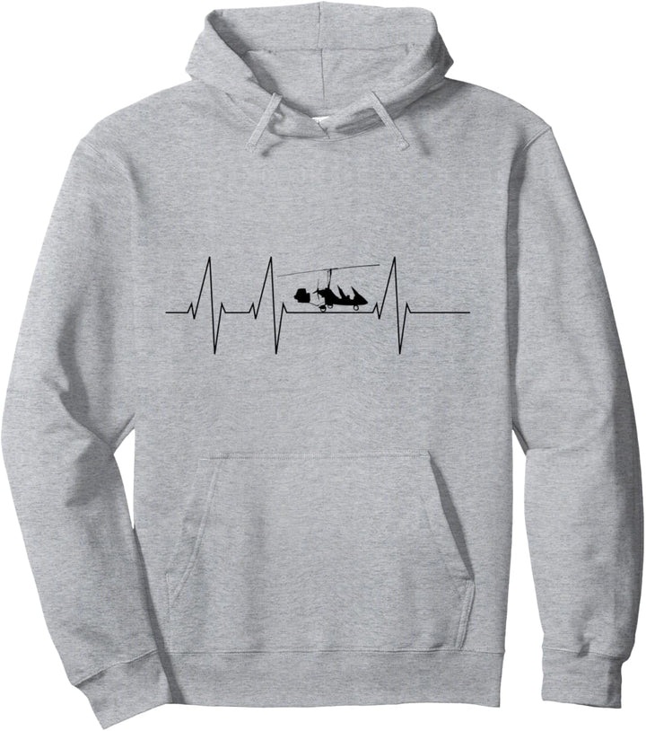 Herzfrequenz Tragschrauber Gyrokopter Gyrocopter Pullover Hoodie