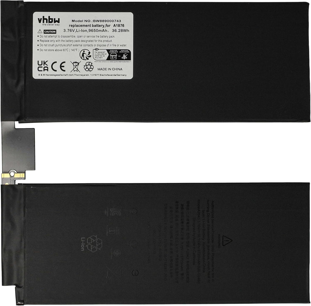 vhbw Akku kompatibel mit Apple iPad Pro 12.9 4. Gen, 12.9 3. Gen 2018, 12.9 3. Gen Tablet Pad (9650