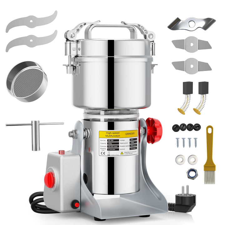 Tragbare Getreidemühle 220 V,Zum Mahlen schütteln,Hochgeschwindigkeits Schleifmaschine Mehl Pulver,f
