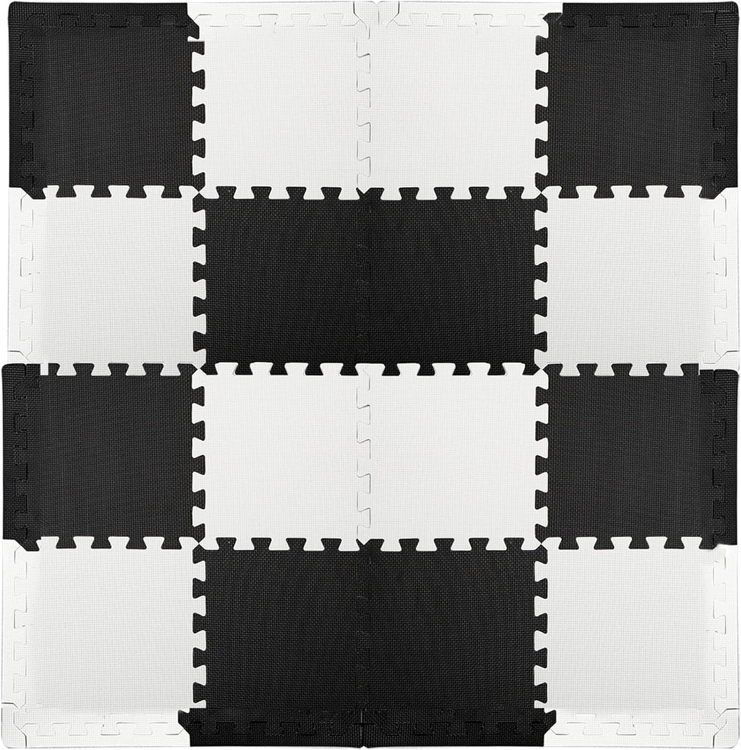 DEAYOU 16 ineinandergreifende Schaumstoffmatte, Bodenfliesen, 1 cm dick, Eva-Schaum-Puzzlematte mit