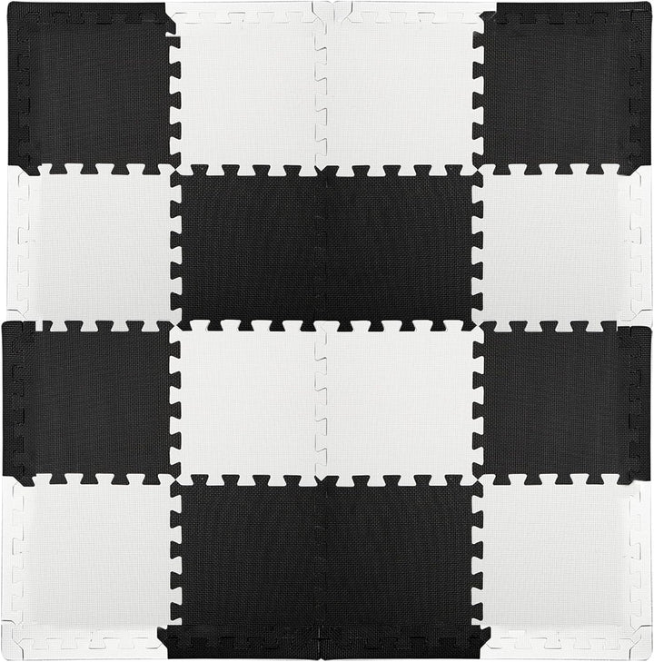 DEAYOU 16 ineinandergreifende Schaumstoffmatte, Bodenfliesen, 1 cm dick, Eva-Schaum-Puzzlematte mit