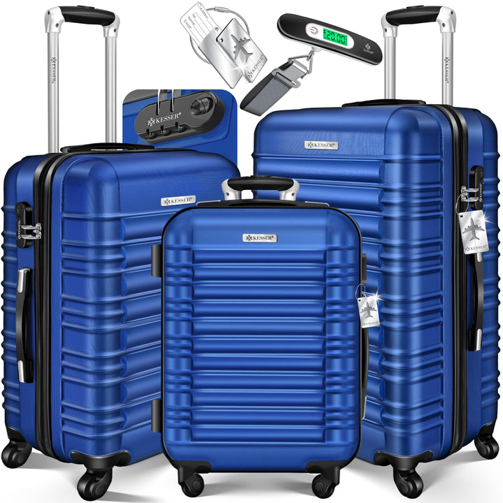 KESSER® 3tlg. Hartschalenkofferset Hard Shell Basic Hartschalenkoffer Trolley Koffer Reisekoffer Rei
