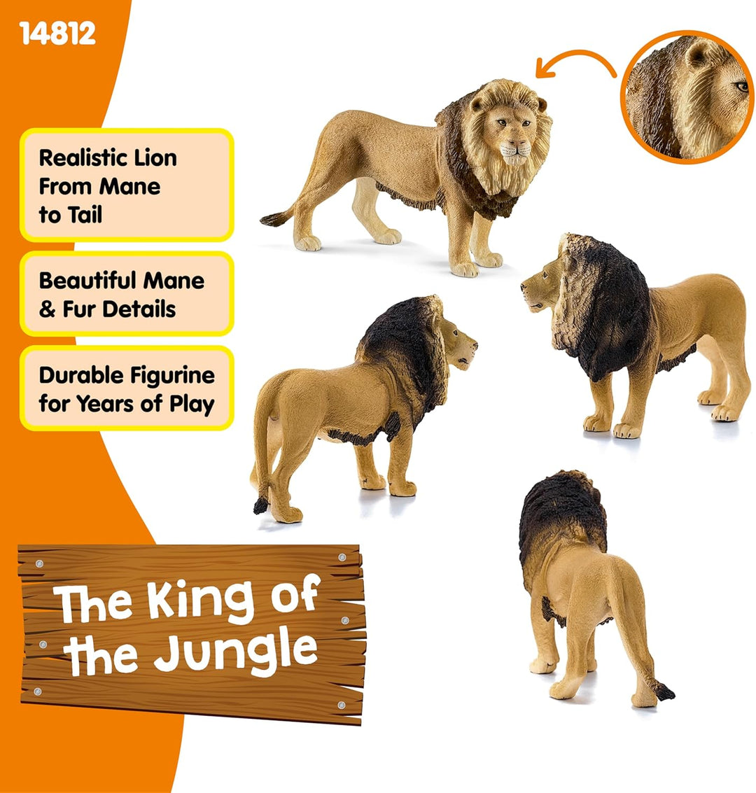SCHLEICH 14812 Löwe, für Kinder ab 3+ Jahren, WILD Life - Spielfigur FFP, FFP