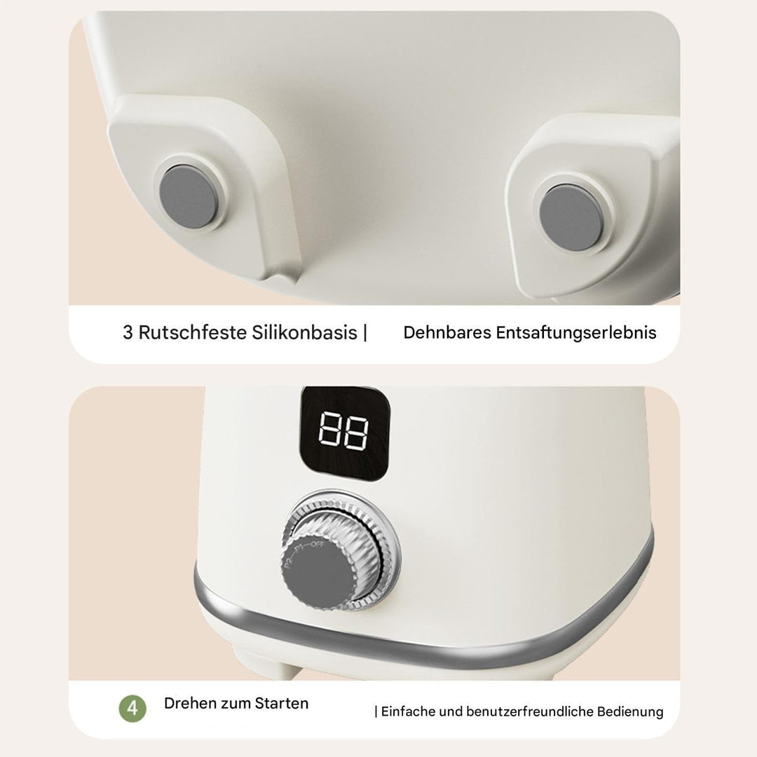 Obstentsafter - Wiederaufladbarer Tragbarer Entsafter Mit LED Display | Kabelloser Entsafter für Zit