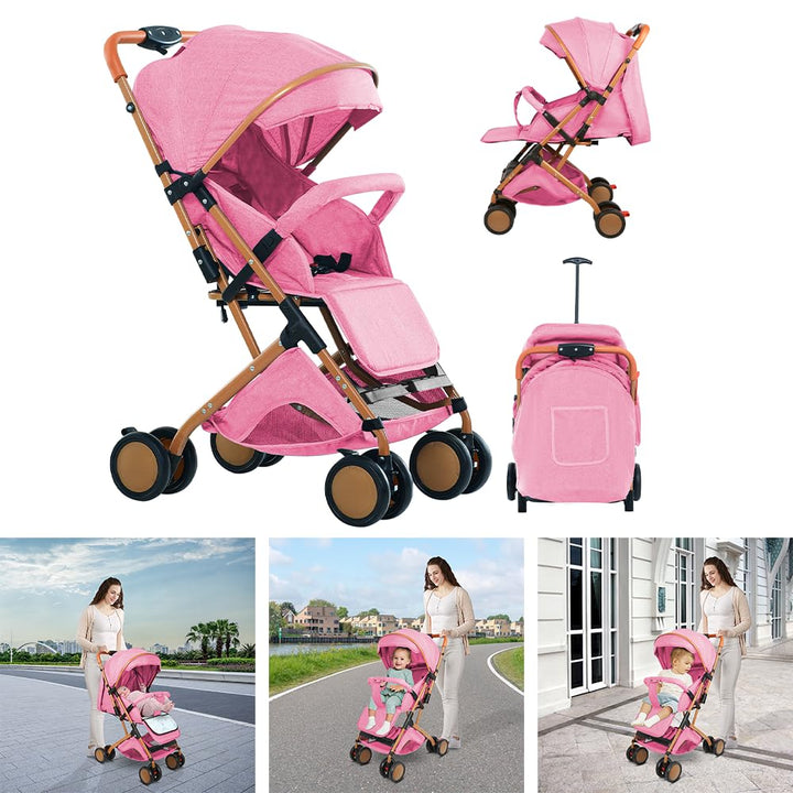Supfine Kinderwagen für Babys, 0-3 Jahre, 15 kg, mit Rückenlehne &amp; Fussstütze, mit einer Hand faltba