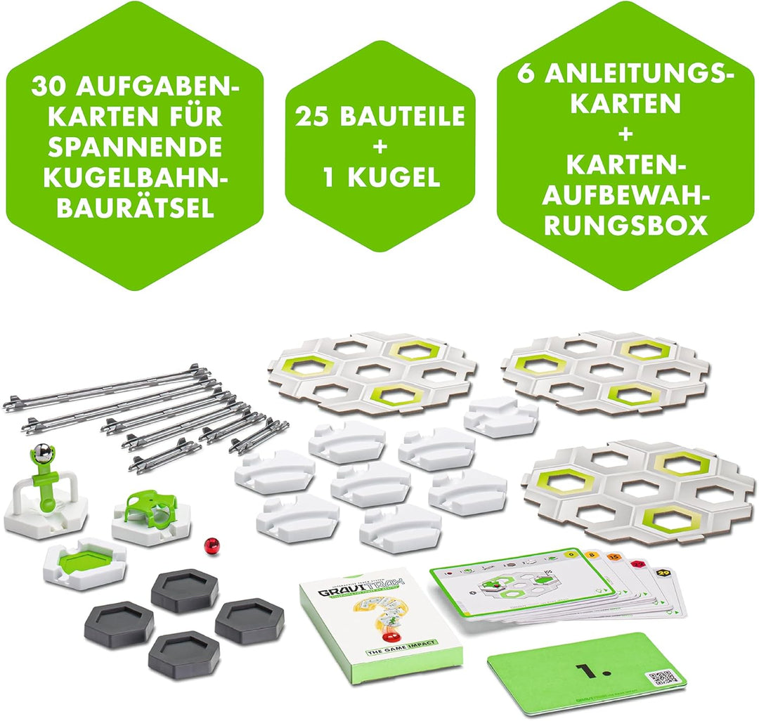 Ravensburger GraviTrax The Game Impact - Logikspiel für Kugelbahn Fans, Konstruktionsspielzeug für K
