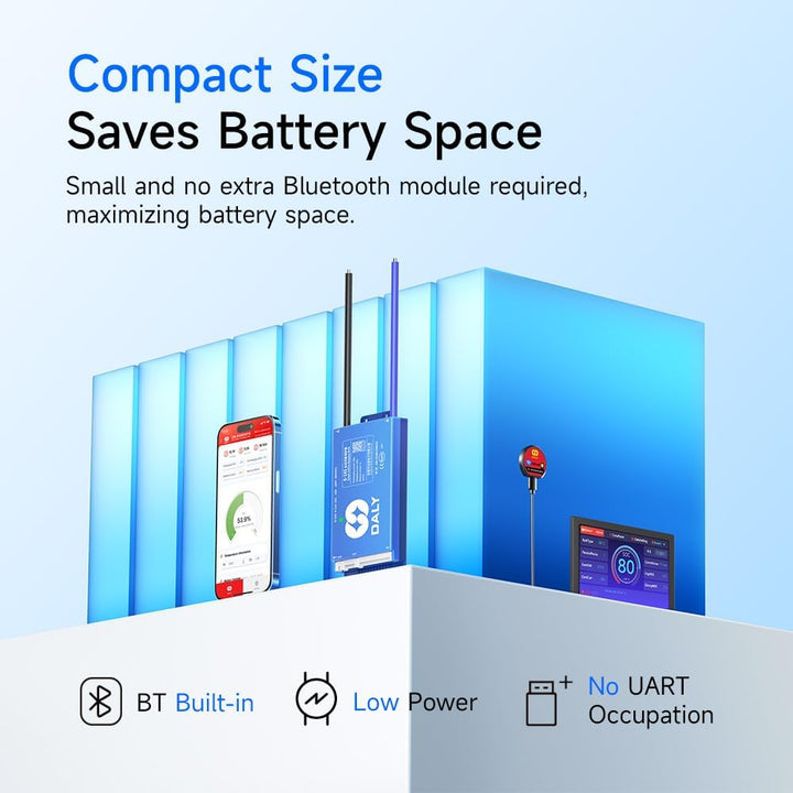 DALY BMS 12V 100A – 1A Active Balance Batteriemanagementsystem, integriertes Bluetooth für 4S LifePO
