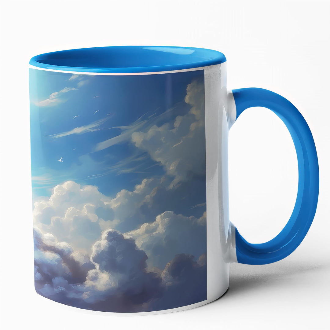 Schöne Kaffeetasse mit kleiner Engel im Himmel (2) 330ml Tasse Mug Engel Angel Schutzengel Himmel Gl