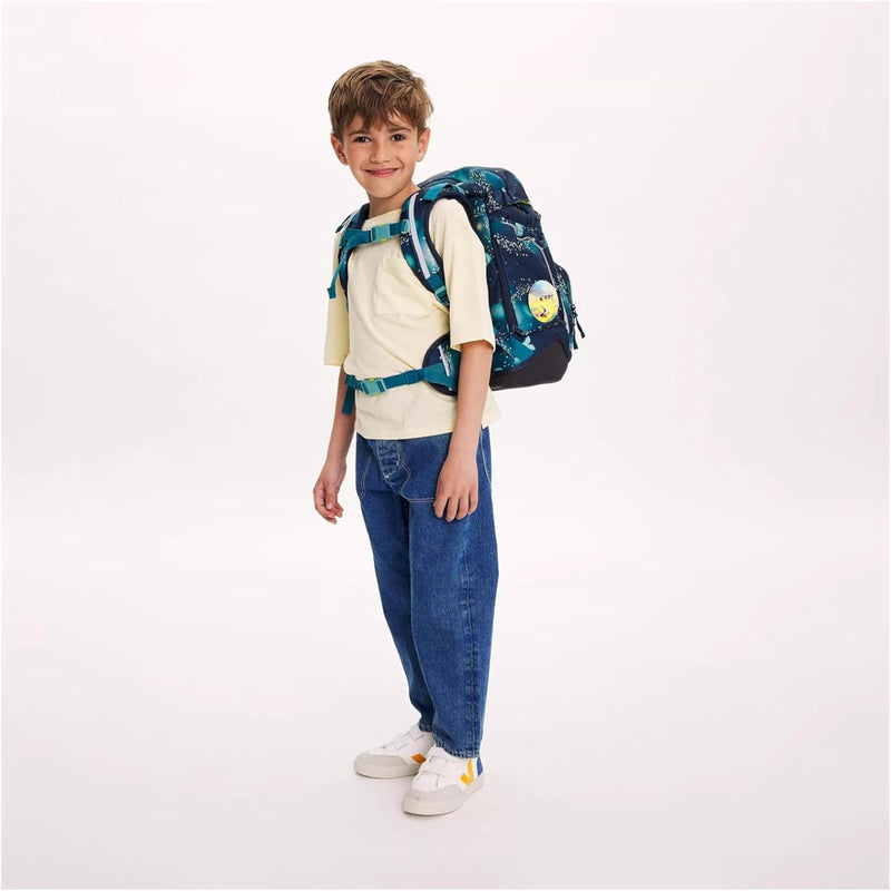 ergobag pack Set ergonomischer Schulrucksack Flexibel 6-teilig 1. Klasse Grundschule Raumfahrbär - D