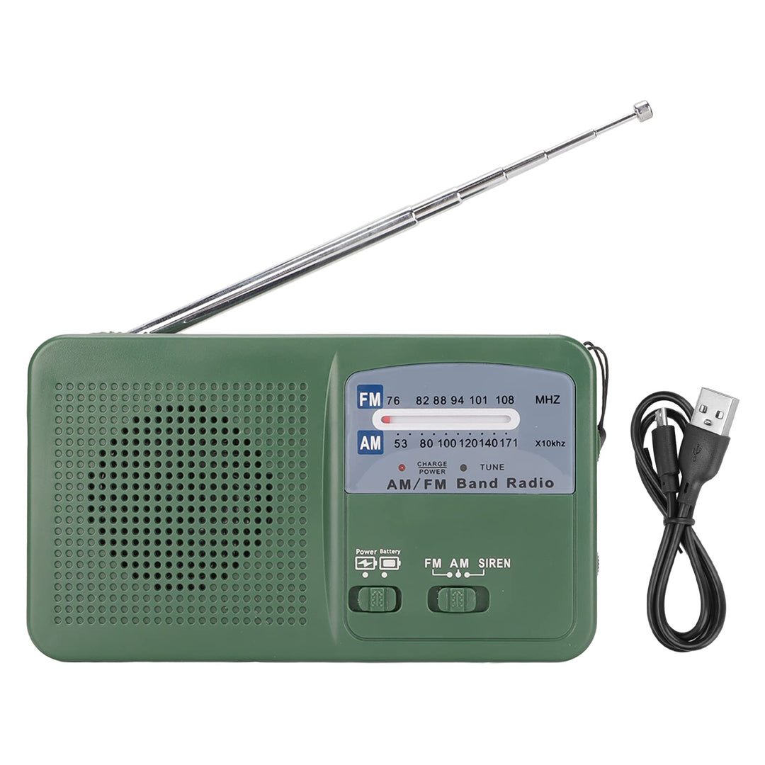 Solar Handkurbel Radio,500 mAh Notfall-Kurbelradio mit LED Taschenlampe,Tragbares AM/FM-Radio, Handy