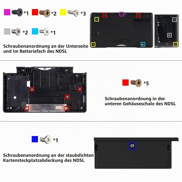 eXtremeRate Full Gehäuse Case für Nintendo DS Lite NDSL, DIY-Ersatz Voll Hülle&amp;Knöpfen&amp;Screen Protec