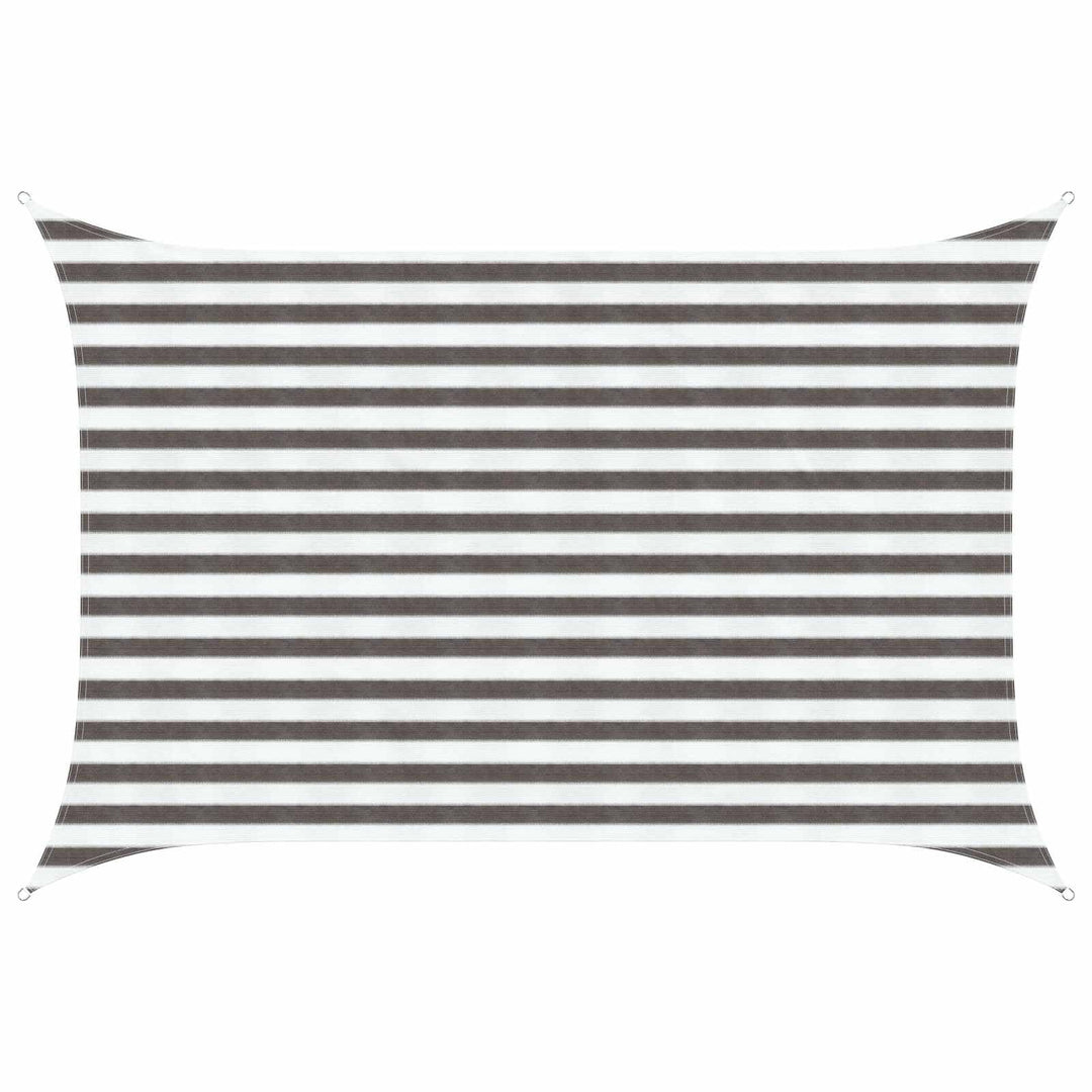 vidaXL Sonnensegel Hellgrau und Weiss 2 x 2,5 m HDPE, Garten &amp; Terrasse, moderner Sonnensegel, UV-Sc